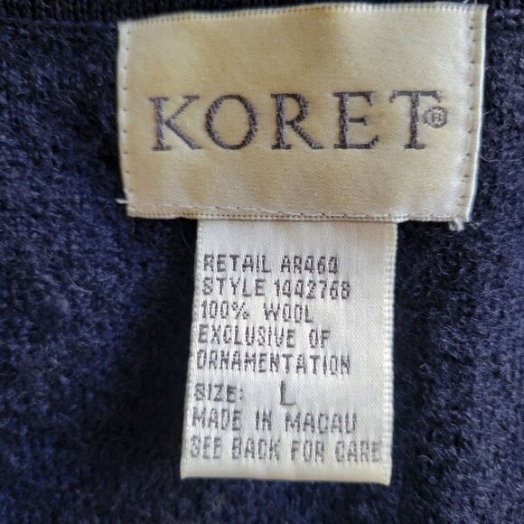 Vintage Womens Koret 100% Wool Winter/Fall Vest Size L - Picture 4 of 11